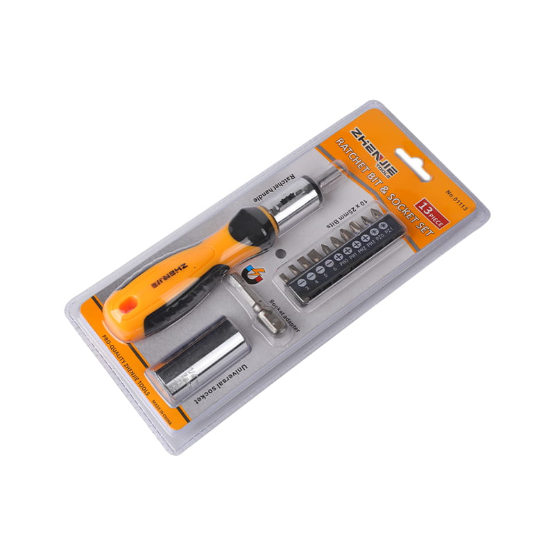 13 stk Ratchet Set & Sokkelsett