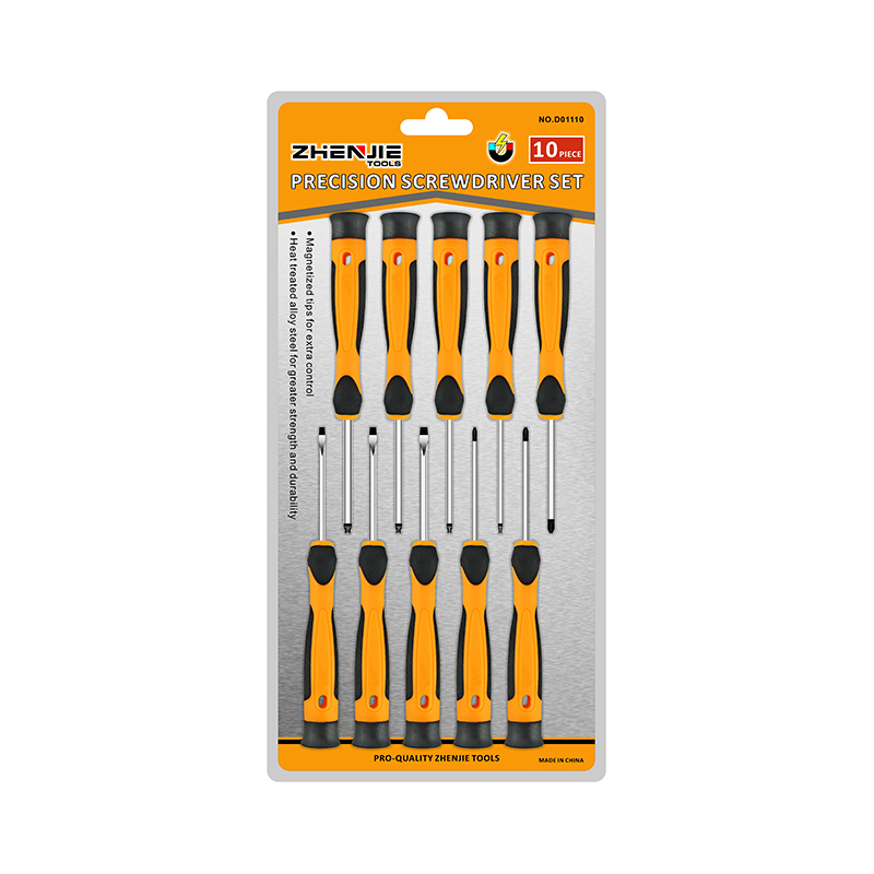 10 stk. Phillips Torx presisjonsskrutrekkersett